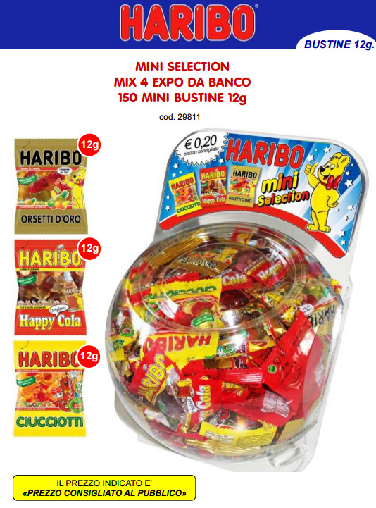 vendita HARIBALL MIX GR.12 PZ.150 Haribo online